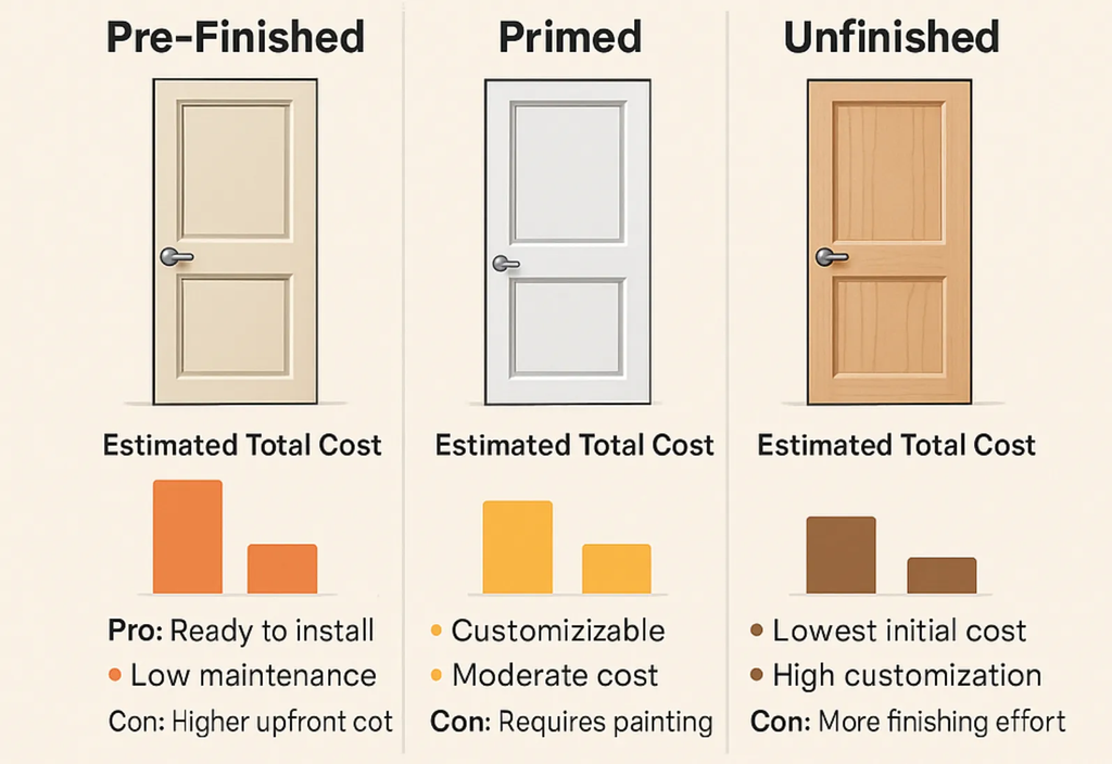 White Primed vs White Pre-Finished Doors